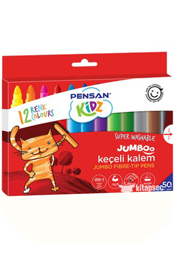 Pensan Kids 12 Renk Jumbo Keçeli Kalem 